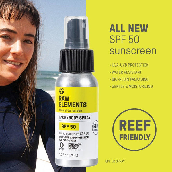 Raw Elements SPF 50 Spray 2oz