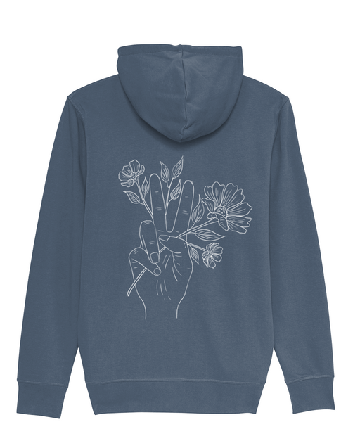 Peace + Blooms Women's Zip Eco-Hoodie