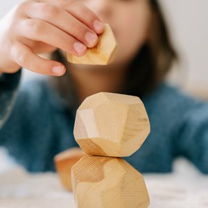 Wood Balancing Rock Blocks - Natural